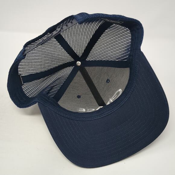ACE Snapback Mesh Back Trucker Hat Blue One Size Adjustable Richardson - Picture 7 of 10